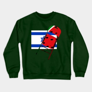 Watermelon Folding Chair To Brutal Occupation - Double-sided Crewneck Sweatshirt